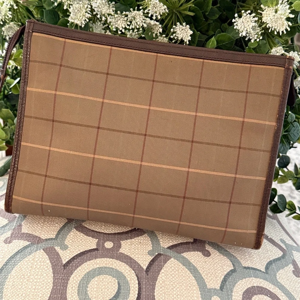 Burberry Vintage Plaid Clutch/Portfolio Case